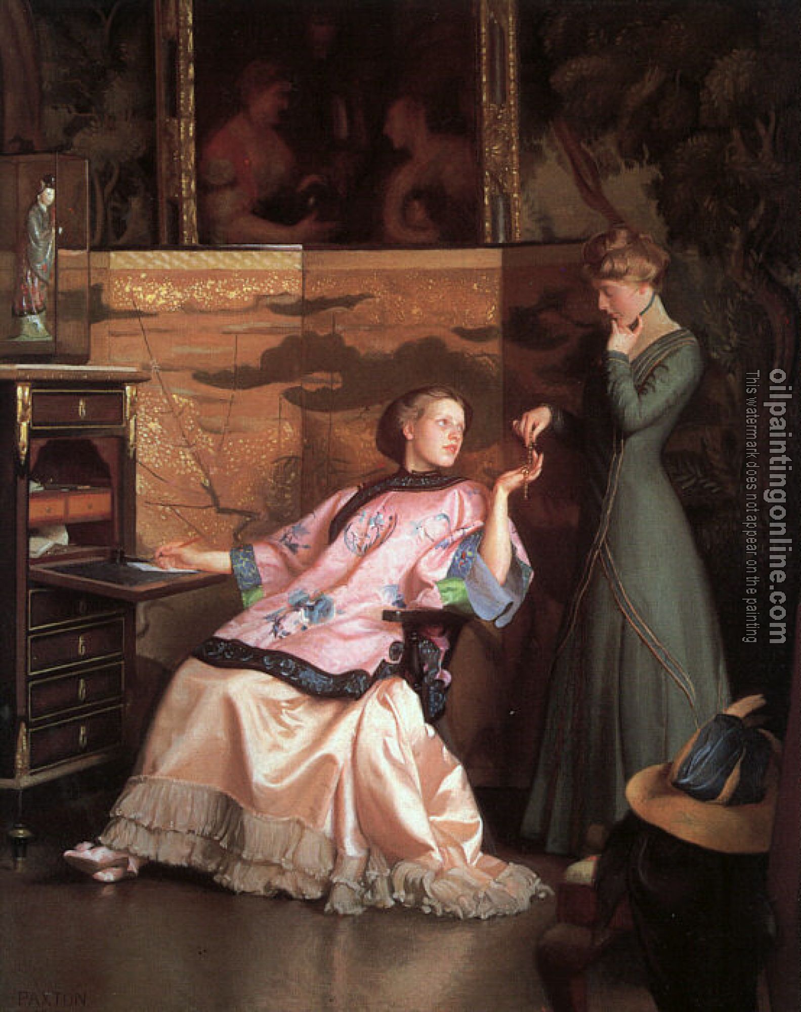 William McGregor Paxton - The New Necklace